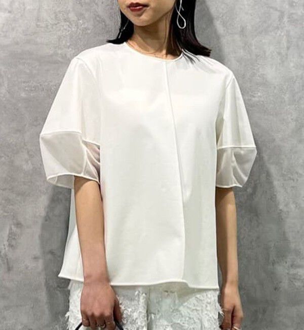 Ballsey「ジャージーコンビ ランタンスリーブプルオーバー」|Tシャツ・カットソー|11 ホワイト