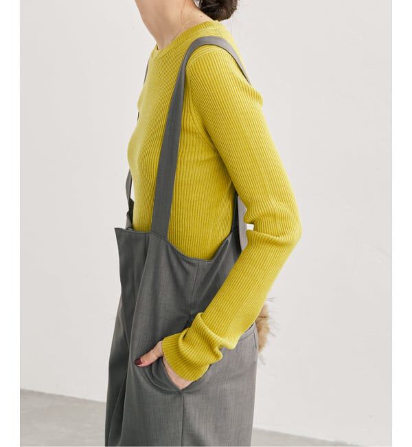 Spick and Span「《新色有り / 追加予約》ウォッシャブル クルーネックリブニット」|ニット・セーター|