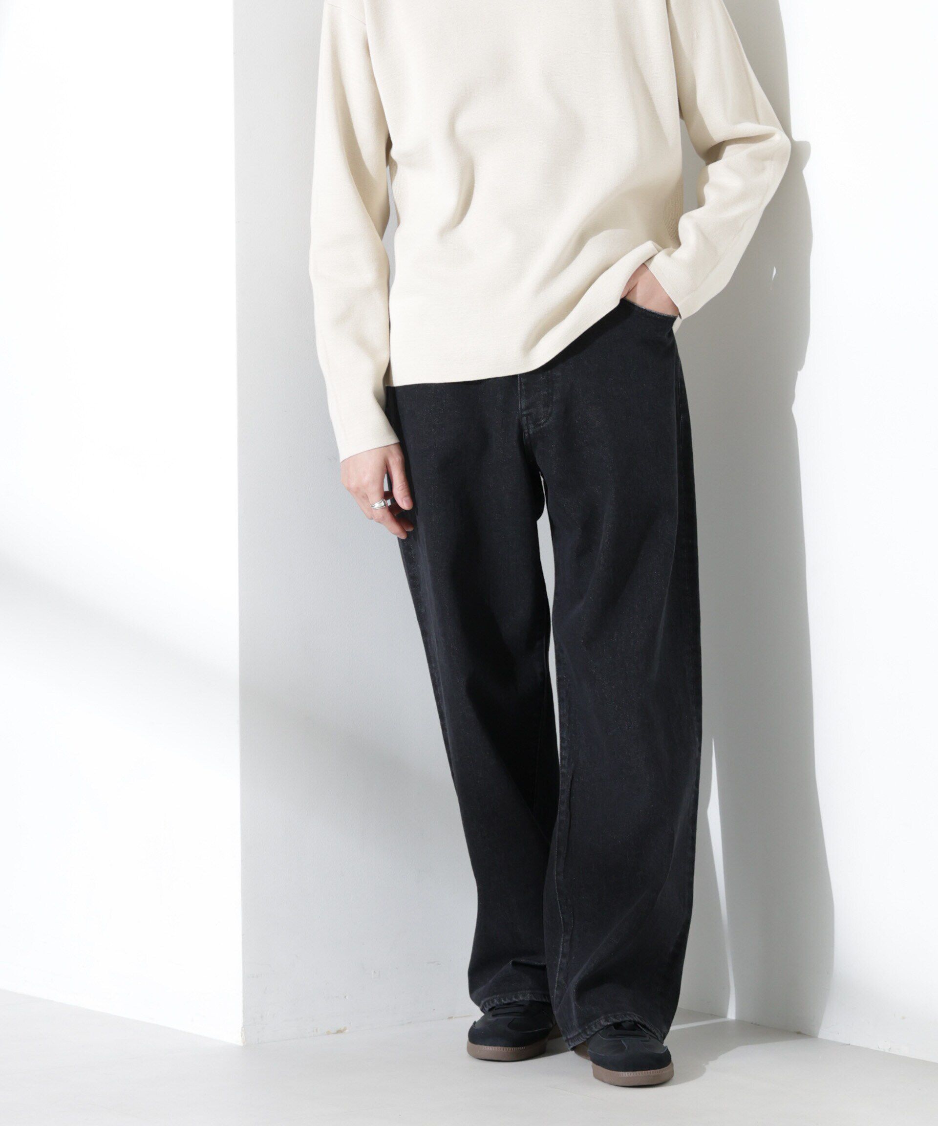  「「MC」TIMELESS WARDROBE リラックスフィットデニム 252」|デニム|ブラック