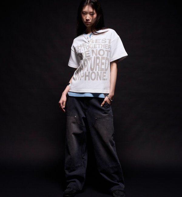  「メッセージワッフルヘンリーS/S TEE」|Tシャツ・カットソー|