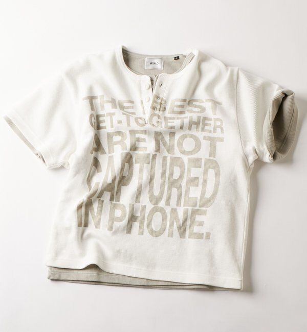  「メッセージワッフルヘンリーS/S TEE」|Tシャツ・カットソー|