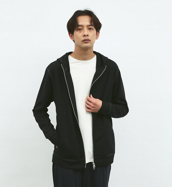 ABAHOUSE「【袖配色ステッチ】ジップアップ パーカー」|パーカー|