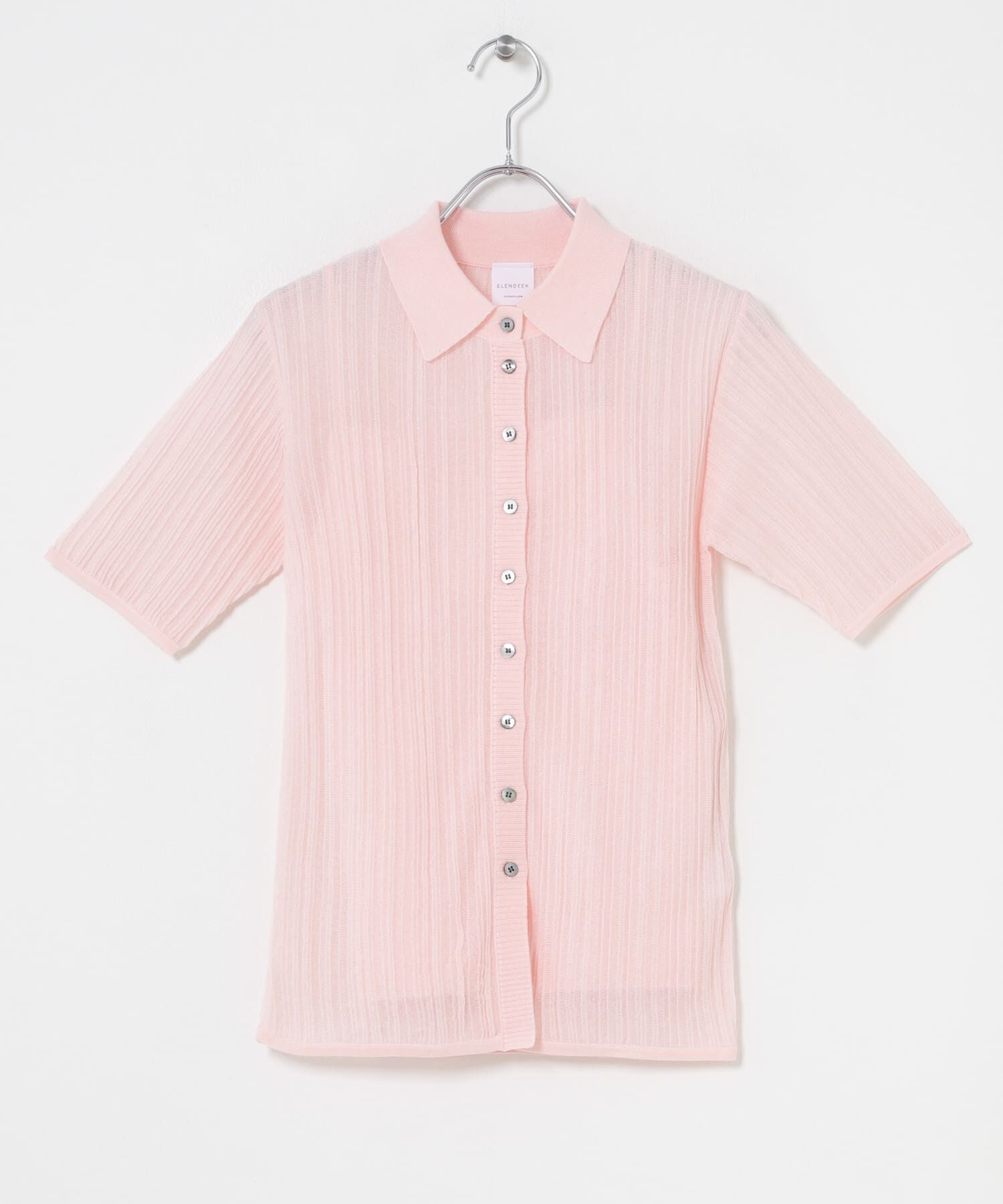URBAN RESEARCH ROSSO「ELENDEEK　SHEER PLEATS KNIT TOP」|カーディガン|