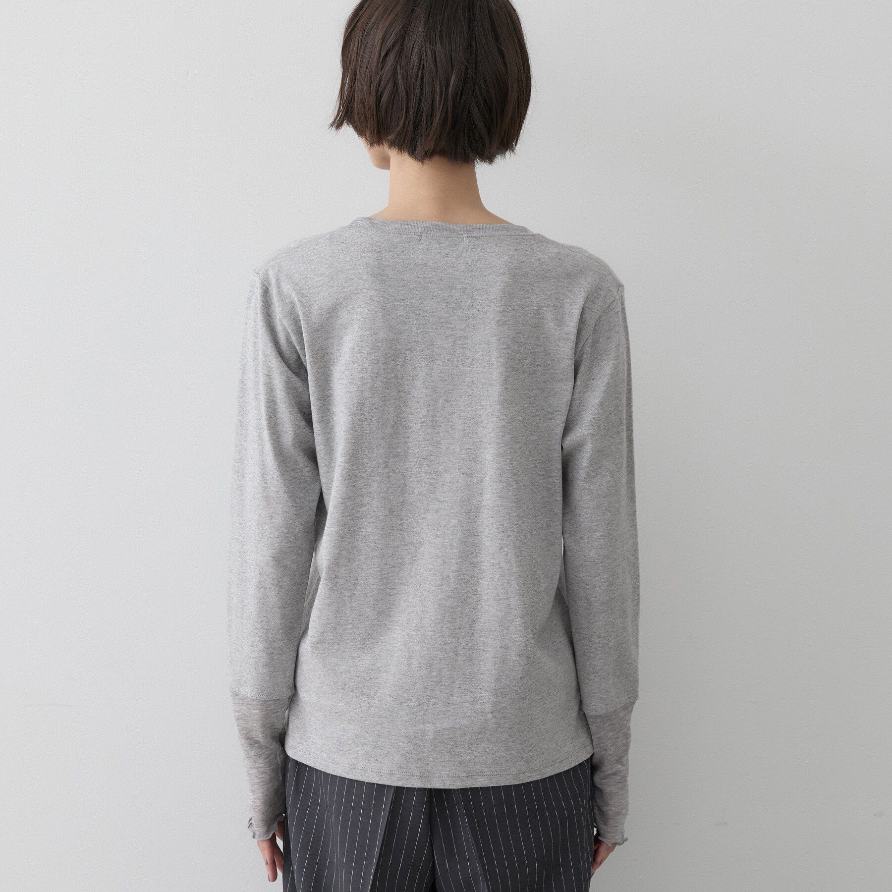 Dessin「シアー切り替えクルーネックカットソー」|Tシャツ・カットソー|
