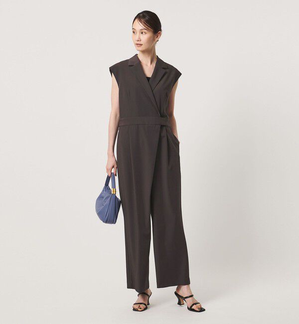 UNITED ARROWS「ツイル オールインワン ‐ストレッチ 防シワ 接触冷感‐」|オールインワン|