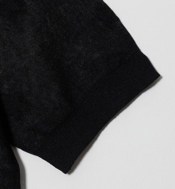 UNITED ARROWS「シアー フラワー ショートスリーブ ニット ‐ウォッシャブル‐」|ニット・セーター|