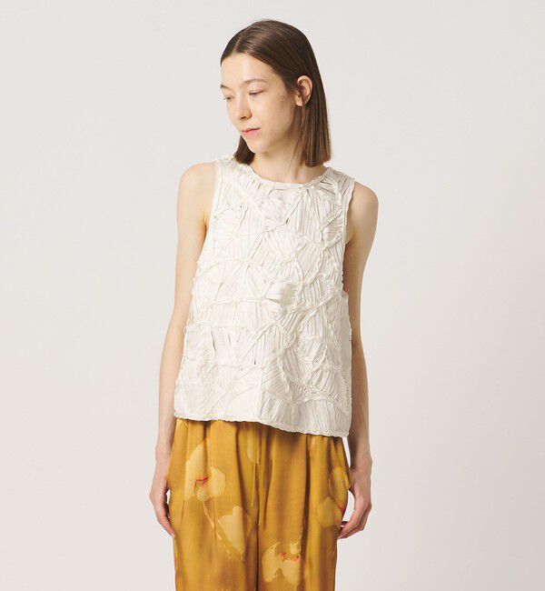AEWEN MATOPH「＜AEWEN MATOPH＞コード エンブロイダリー ノースリーブ ブラウス」|シャツ・ブラウス|OFF WHITE