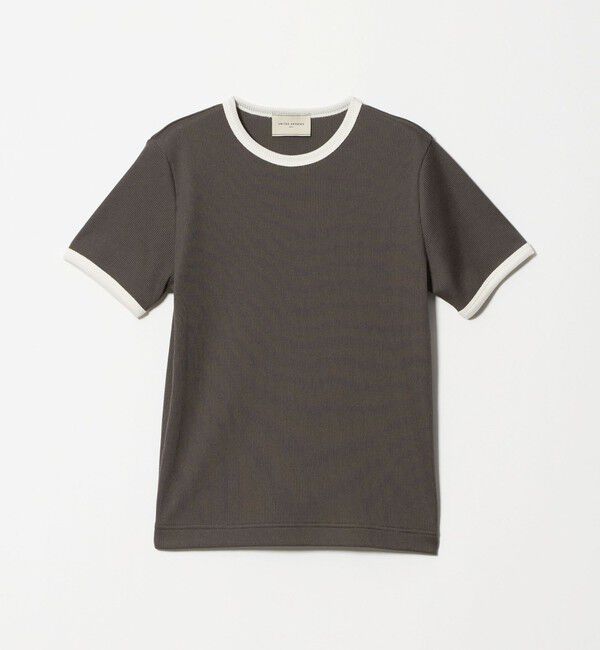 UNITED ARROWS「リブ バイカラーパイピング ショートスリーブ Tシャツ」|Tシャツ・カットソー|