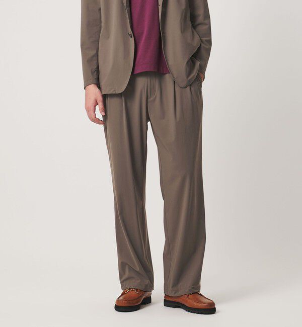 UNITED ARROWS「ナイロン/ポリウレタン エコニール 2プリーツ パンツ タテヨコストレッチ」|チノ|MOCA