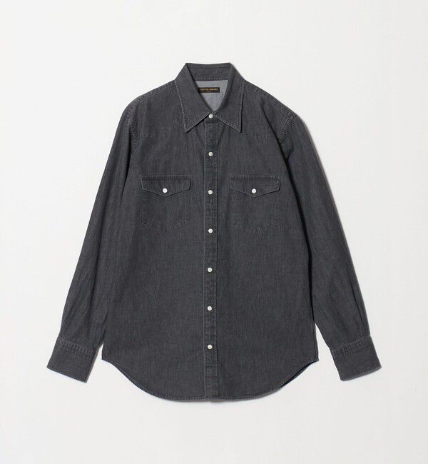 UNITED ARROWS「ブラックデニム ウエスタンシャツ」|シャツ・ブラウス|DK.GRAY