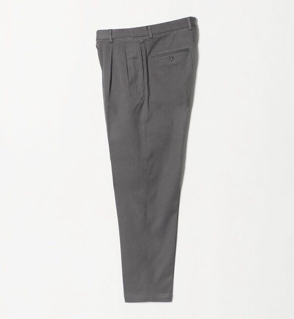UNITED ARROWS「ツイル 2プリーツ キャロット パンツ」|チノ|DK.GRAY