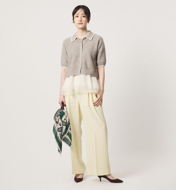 UNITED ARROWS「フォックスカシミヤ オーガンジーコンビ ポロニット」|ニット・セーター|