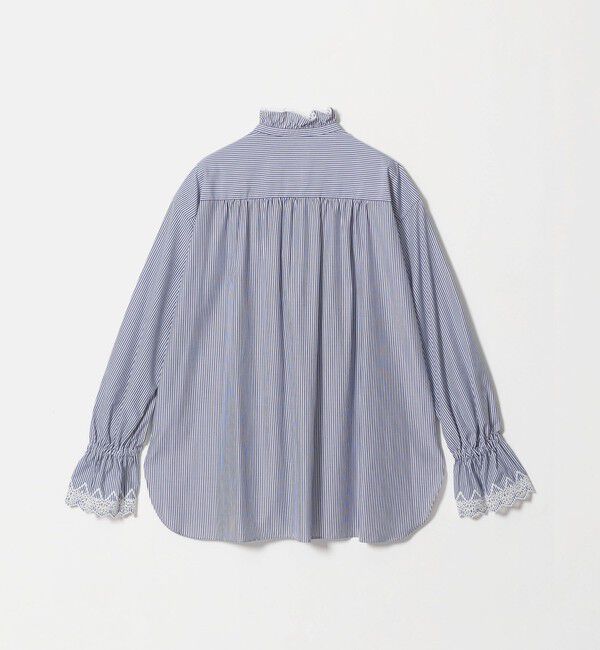 UNITED ARROWS「エンブロイダリー スタンドフリル シャツ」|シャツ・ブラウス|