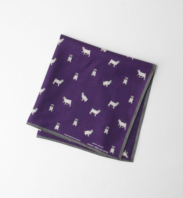 UNITED ARROWS green label relaxing「GLR シーアイランド パグ ハンカチ」|ハンカチ|PURPLE
