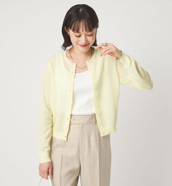 UNITED ARROWS green label relaxing「ハニカム クロップド ニット カーディガン」|カーディガン|