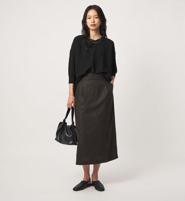 UNITED ARROWS green label relaxing「Vネック ドルマン プルオーバー ニット ウォッシャブル 接触冷感 UVカット」|ニット・セーター|