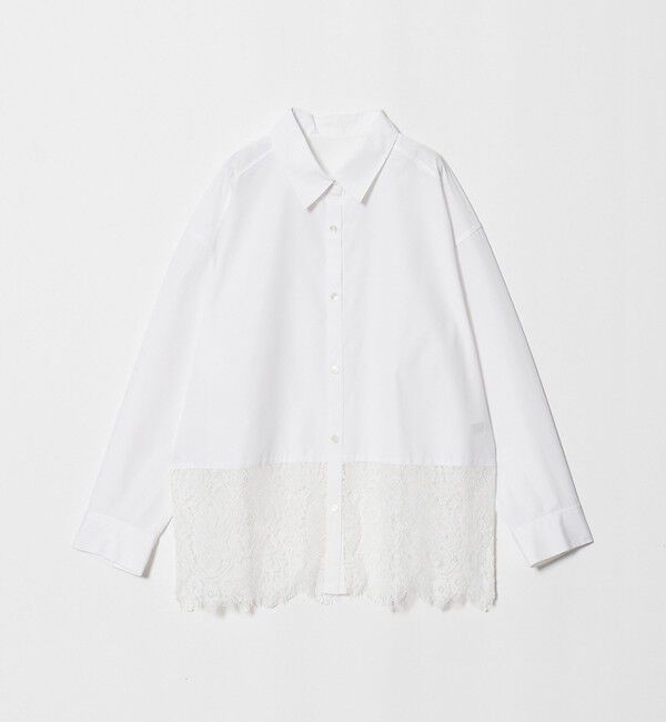 UNITED ARROWS green label relaxing「レース ドッキング シャツ」|シャツ・ブラウス|