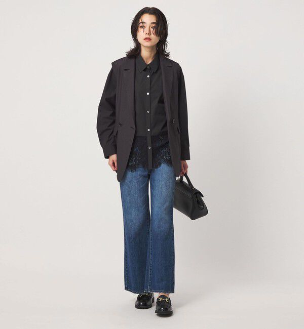 UNITED ARROWS green label relaxing「レース ドッキング シャツ」|シャツ・ブラウス|