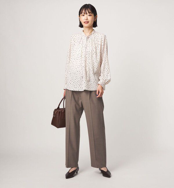 UNITED ARROWS green label relaxing「ボータイ ロングスリーブ ブラウス マシンウォッシャブル」|シャツ・ブラウス|