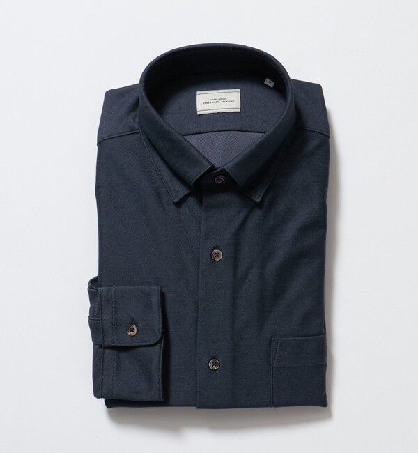 UNITED ARROWS green label relaxing「エブリット TC ツイル ジャージー スナップ ボタンダウン シャツ -ストレッチ・イージーアイロン・吸水速乾」|シャツ・ブラウス|