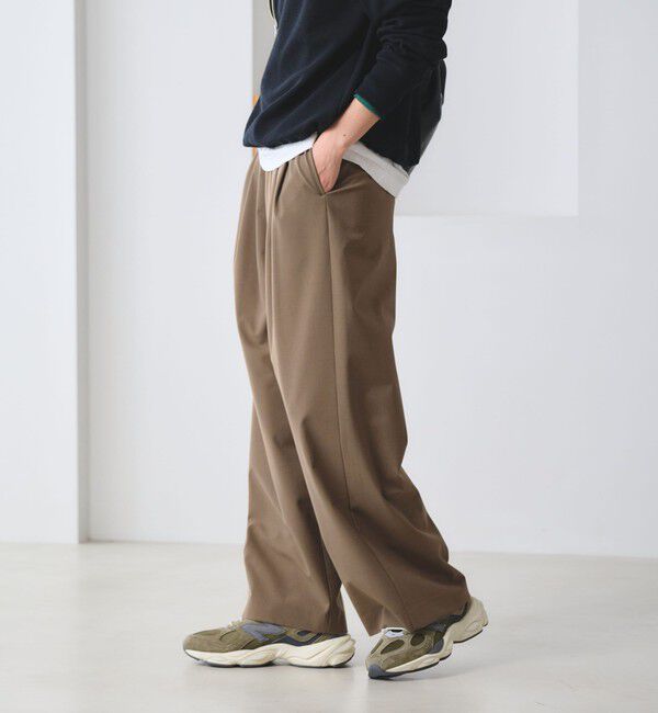 BEAUTY&YOUTH UNITED ARROWS「毛ポリエステルブレンド ワイドタックパンツ 防シワ ウォッシャブル」|その他|