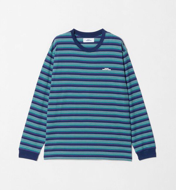 NICE WEATHER「＜NICE WEATHER＞マルチボーダー ロングスリーブ Tシャツ」|Tシャツ・カットソー|NAVY