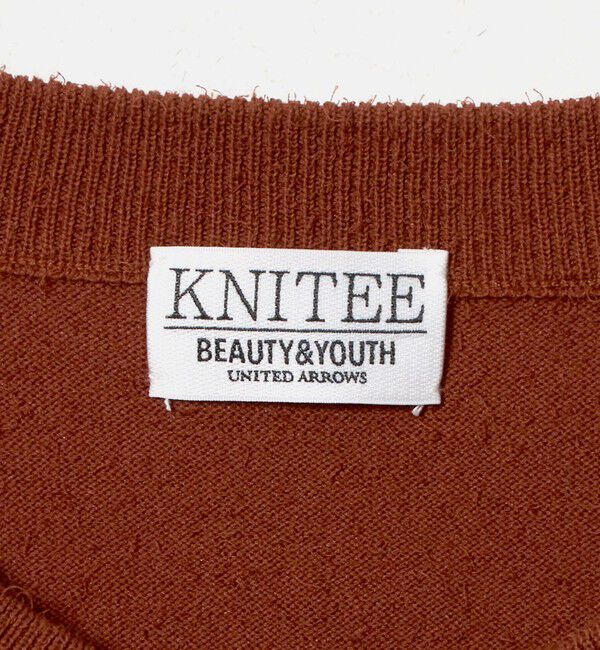 BEAUTY&YOUTH UNITED ARROWS「KNITEE フェザー コットン ヘンリーネック ニット Tシャツ ウォッシャブル」|ニット・セーター|