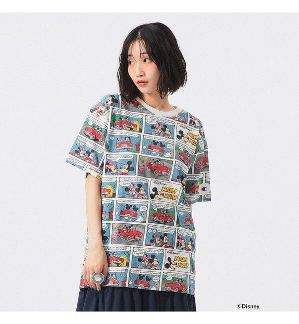 BEAMSBOY「【別注】Champion / ミッキーマウス＆ミニーマウス / Tシャツ」|Tシャツ・カットソー|