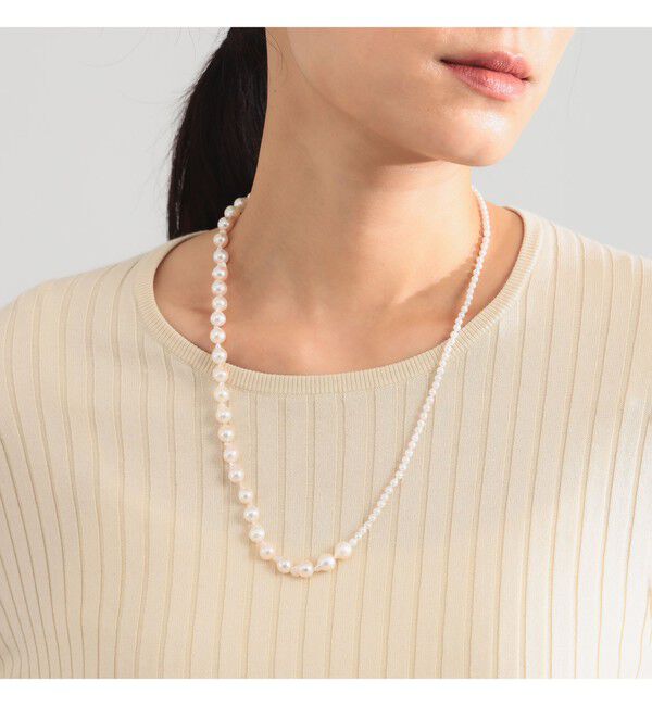 Demi-Luxe BEAMS 「AYUS / アコヤ バロックパール 2トーン ネックレス」|ネックレス|WHITExGOLD