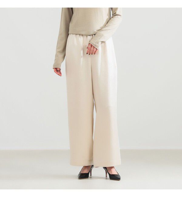 Demi-Luxe BEAMS 「アセテート バックサテン パンツ」|チノ|
