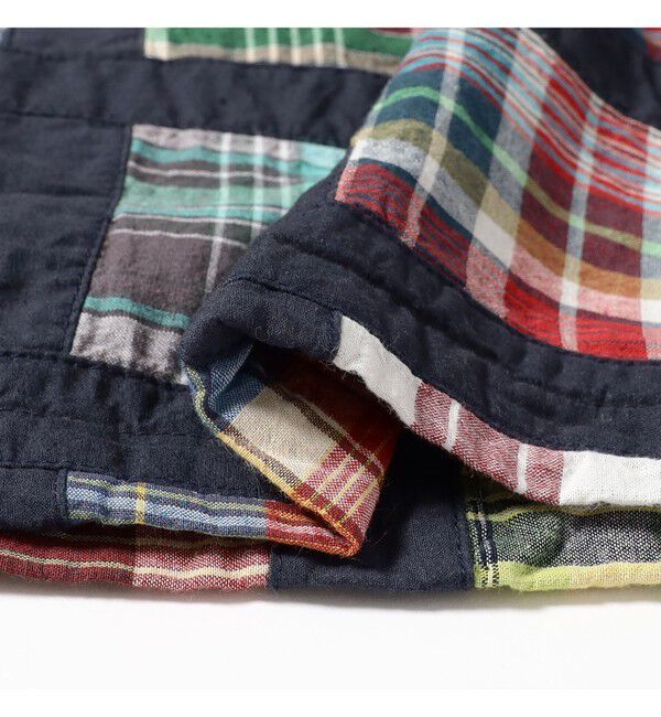 BEAMS PLUS「2 Pleats Shorts Window Patchwork Madras」|その他|