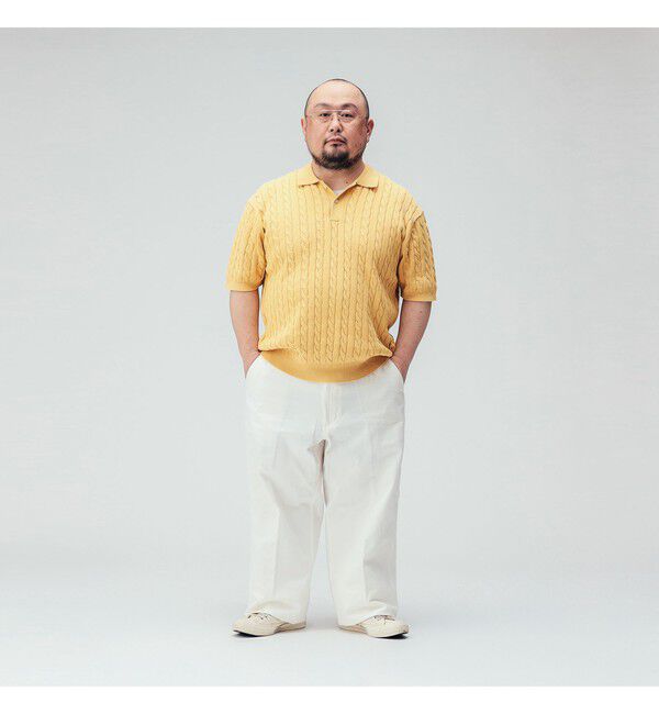 BEAMS PLUS「Knit Polo Cable」|ポロシャツ|