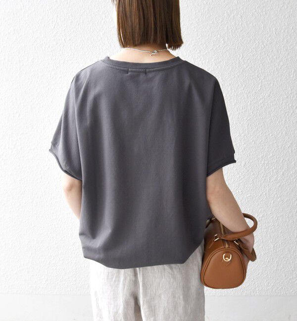 SHIPS any「SHIPS any:〈洗濯機可能〉インレイ コクーン ショートスリーブ プルオーバー」|Tシャツ・カットソー|