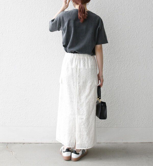 SHIPS any「【WEB限定/SHIPS any別注】THE KNiTS:〈洗濯機可能〉ラウンドヘム プリント ショート TEE」|Tシャツ・カットソー|