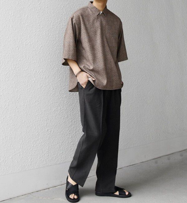 SHIPS any「SHIPS any:〈UVカット〉FUTURE LINEN CANVAS リネンライク スキッパー プルオーバーシャツ◇」|シャツ・ブラウス|
