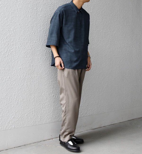 SHIPS any「SHIPS any:〈UVカット〉FUTURE LINEN CANVAS リネンライク スキッパー プルオーバーシャツ◇」|シャツ・ブラウス|