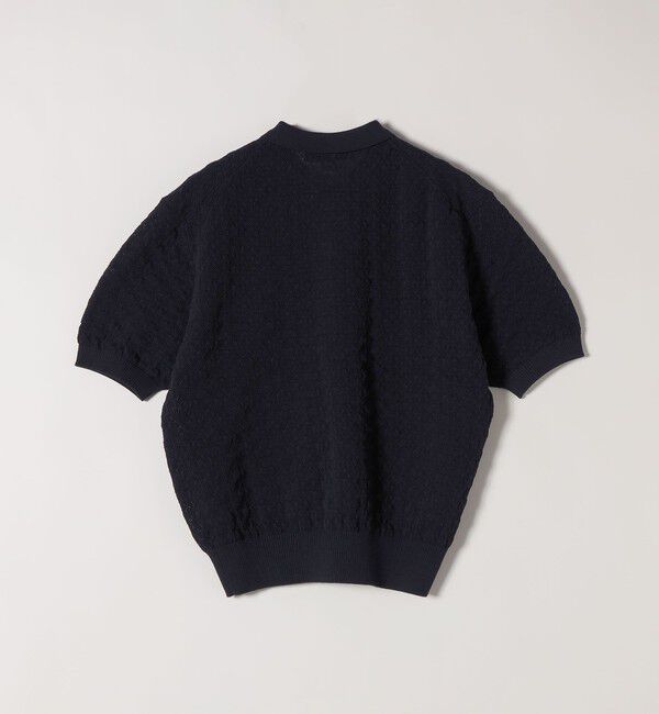 quaranciel「quaranciel:〈手洗い可能〉透かし編み ポロ ニット プルオーバー」|ニット・セーター|
