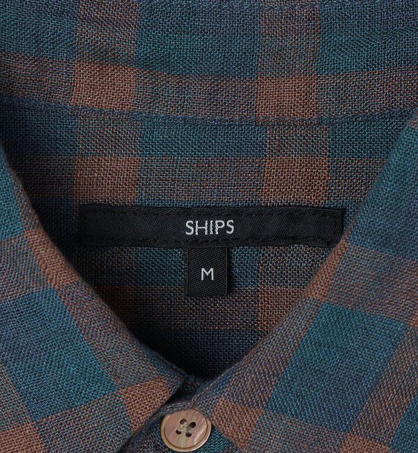 SHIPS「SHIPS: リネン チェック リラックス ショートスリーブ シャツ」|シャツ・ブラウス|
