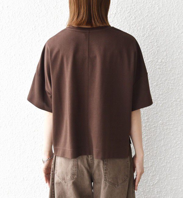 SHIPS any「SHIPS any:〈手洗い可能〉リバークロス ハーフ スリーブ ワイド TEE」|Tシャツ・カットソー|