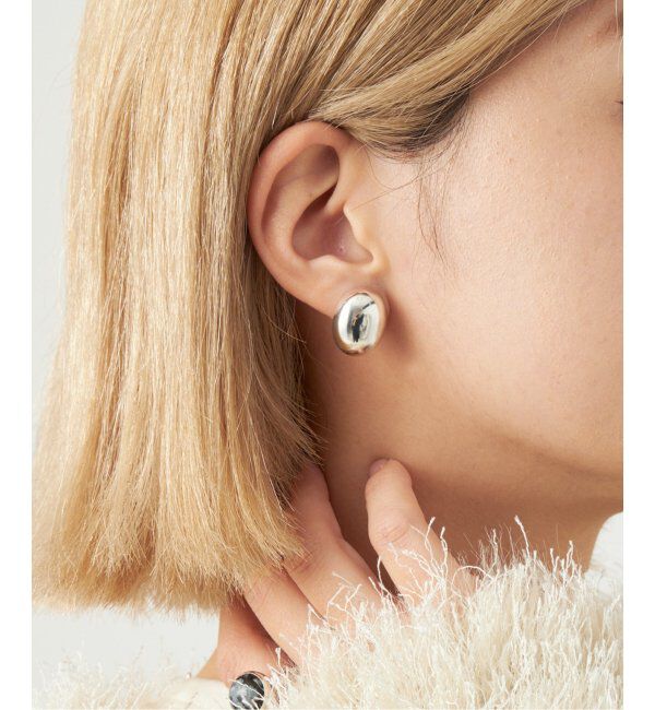 IENA LA BOUCLE「QUIP QUEINT/クイップ クエイント bowling studs oval ピアス QU032」|ピアス|シルバー