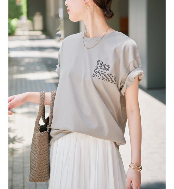 SLOBE IENA「《追加3》1ST ETOILE Tシャツ」|Tシャツ・カットソー|カーキ