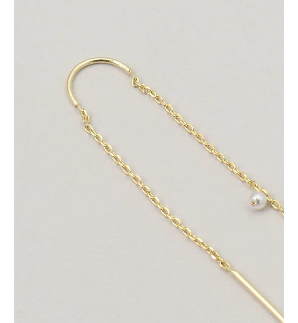 SLOBE IENA「theia/テイア パールチェーンピアス 81729E0026」|ピアス|