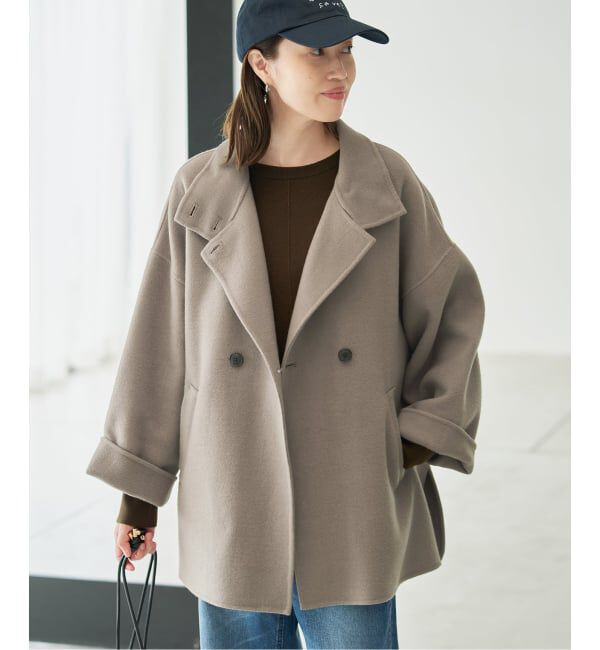SLOBE IENA「《WEB・一部店舗限定/追加予約》souple woolダブルフェイススタンドコート」|その他|