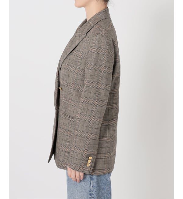 Spick and Span「《セットアップ可》ウールブレンドグレンチェックジャケット」|テーラードジャケット|