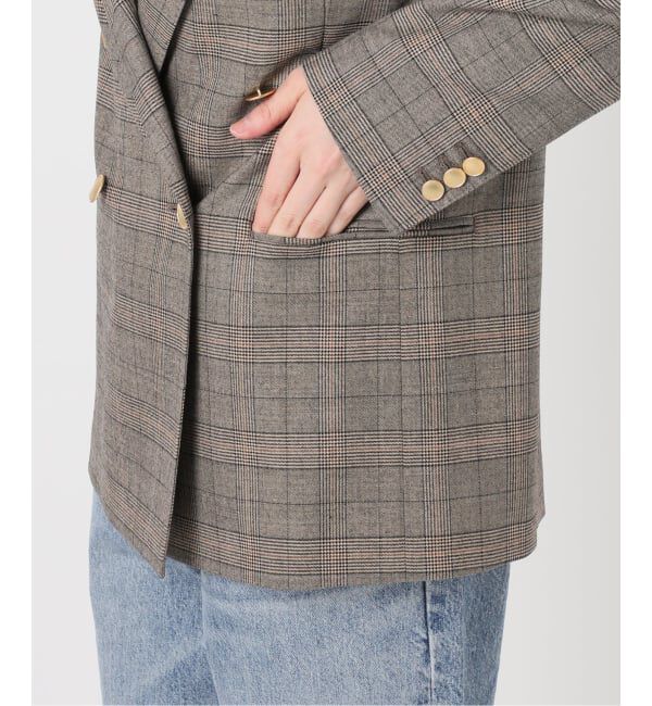 Spick and Span「《セットアップ可》ウールブレンドグレンチェックジャケット」|テーラードジャケット|