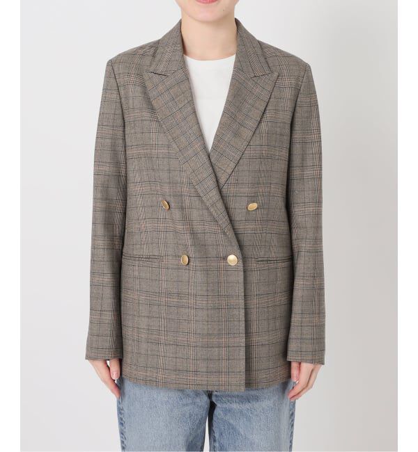 Spick and Span「《セットアップ可》ウールブレンドグレンチェックジャケット」|テーラードジャケット|