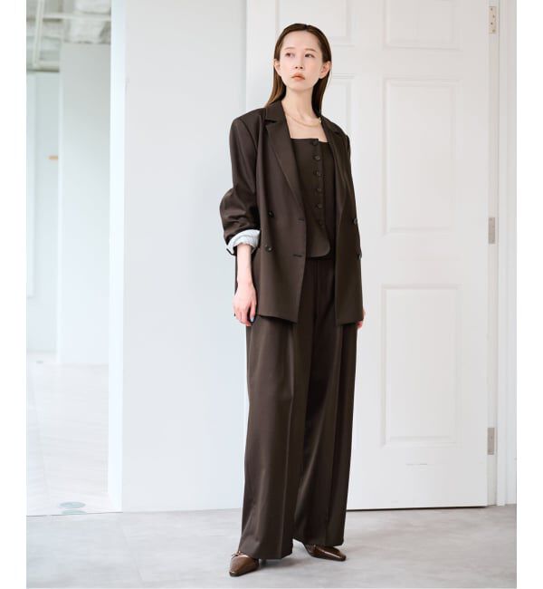 U by SPICK&SPAN「《予約》ツイルストレッチダブルジャケット」|テーラードジャケット|