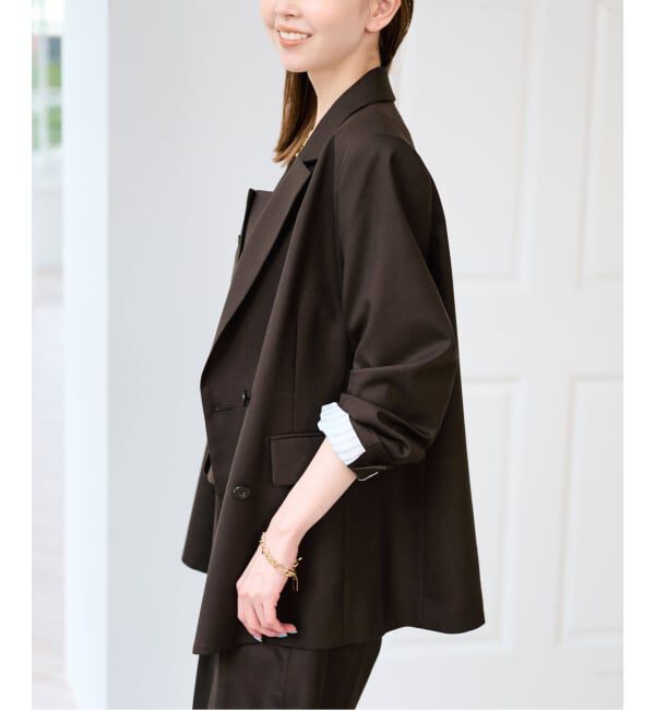 U by SPICK&SPAN「《予約》ツイルストレッチダブルジャケット」|テーラードジャケット|