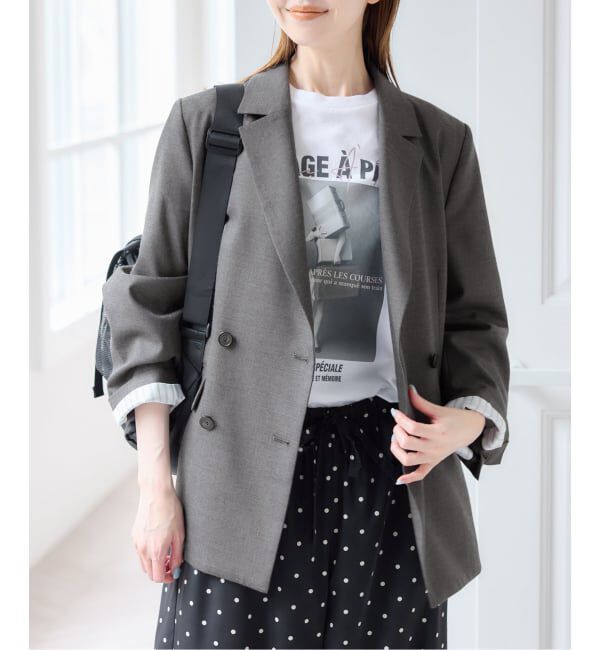 U by SPICK&SPAN「《予約》ツイルストレッチダブルジャケット」|テーラードジャケット|