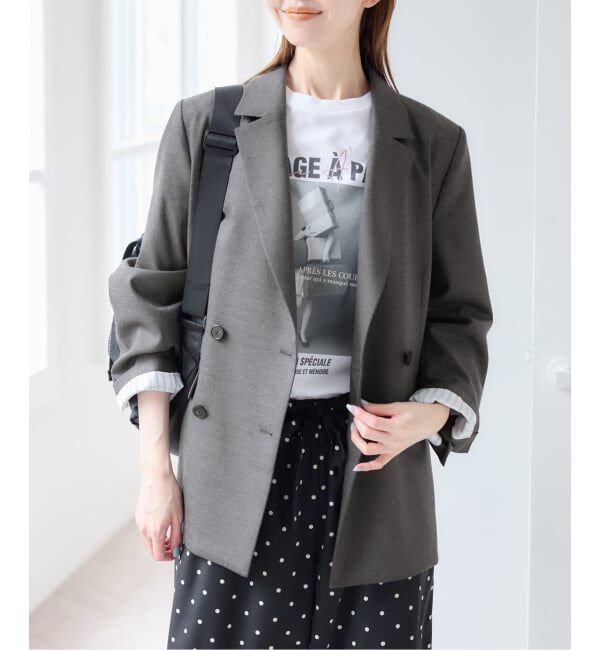 U by SPICK&SPAN「《予約》ツイルストレッチダブルジャケット」|テーラードジャケット|